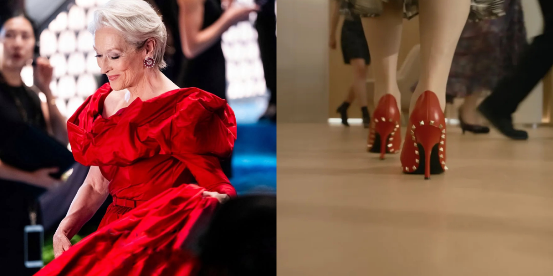 “ეშმაკი ატარებს პრადას 2” – Valentino-ს წითელი ფეხსაცმელი და მირანდა პრისლის უკვდავი შარმი